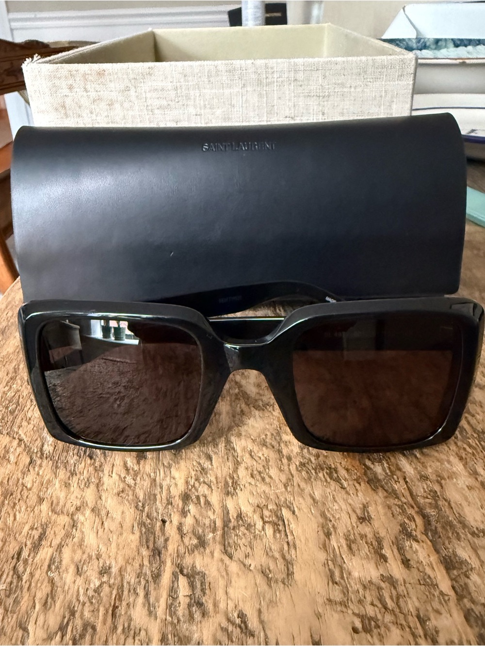 Saint Laurent Black Square Sunglasses